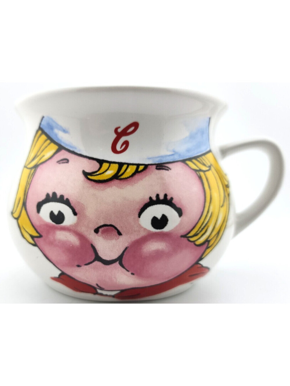 Vintage 1998 Campbell Soup Girl Ceramic Mug – Houston Harvest – 12oz – Retro